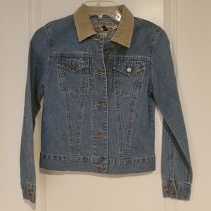 Black dog kids size M jean jacket